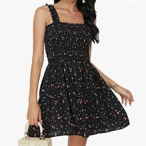 NWT Black floral Sun Dress